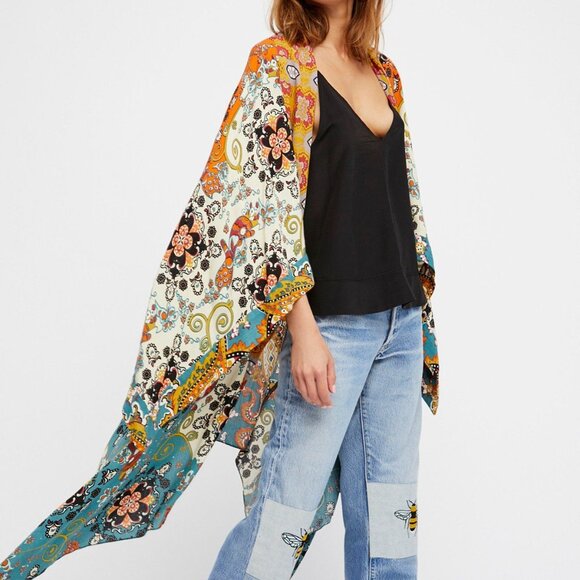 Free People Tops - Free People Little Wing Mix Kimono